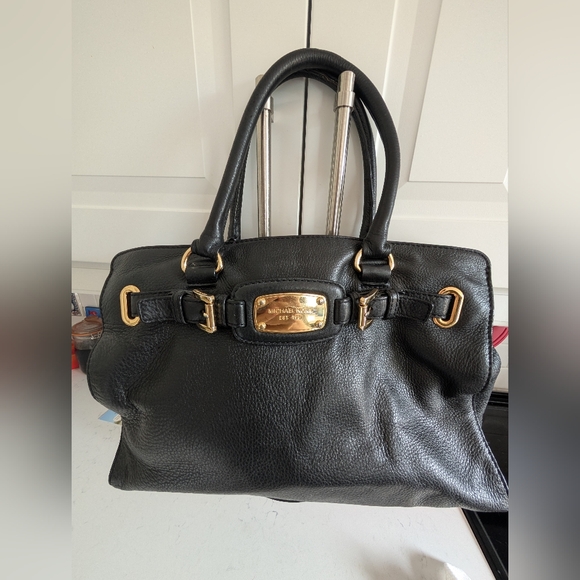 Vintage Michael Kors Black Leather Satchel - Picture 1 of 12